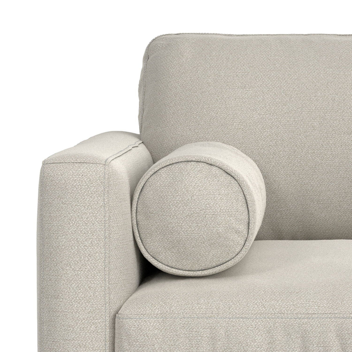 Wide Arm Chair with Removable Cushions beige textured fabric by HouseOfZazla on Tampa Home & Garden Store