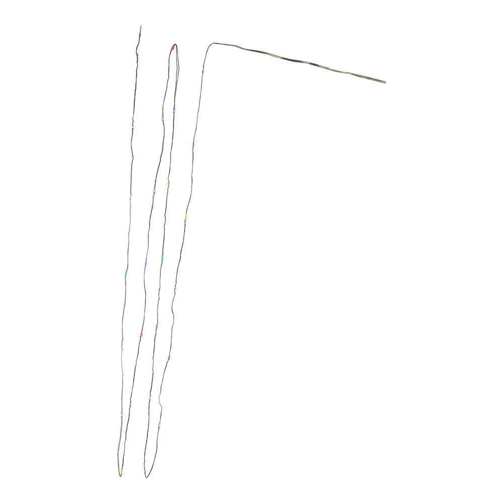 Guirlande lumineuse féérique à LED multicolores de 3 m (10 pi) fonctionnant sur piles, composée de 25 lumières et d'un fil vert