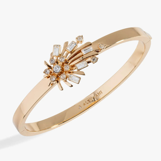 Festive Sparkle Hinge Bangle gold-tone bracelet with crystal cluster ALEX AND ANI on Tampa Home & Garden Store