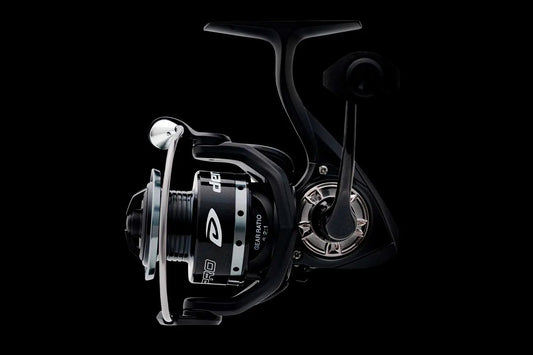 Fission Pro freshwater spinning reel Denali with black body and silver spool on Tampa Home & Garden Store