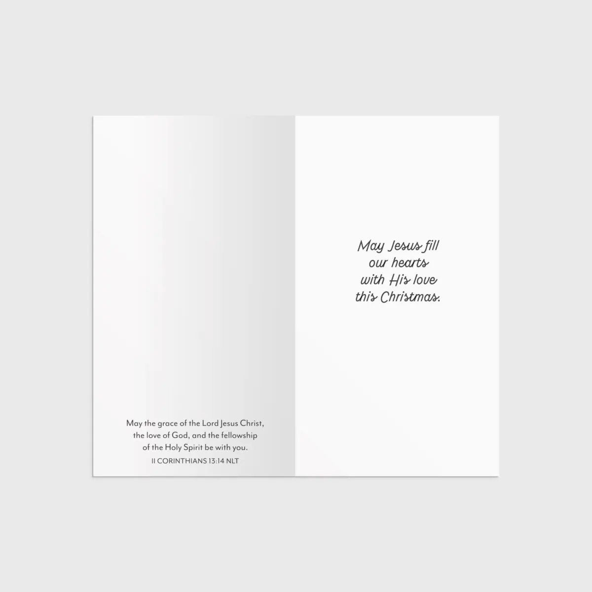 Simply Jesus Christmas Cards Boxed Set white minimalist greeting cards with 2 Cor 13:14 on Tampa Home & Garden Store
