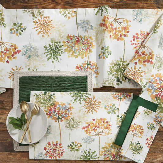 Serviette en coton à fleurs de dentelle