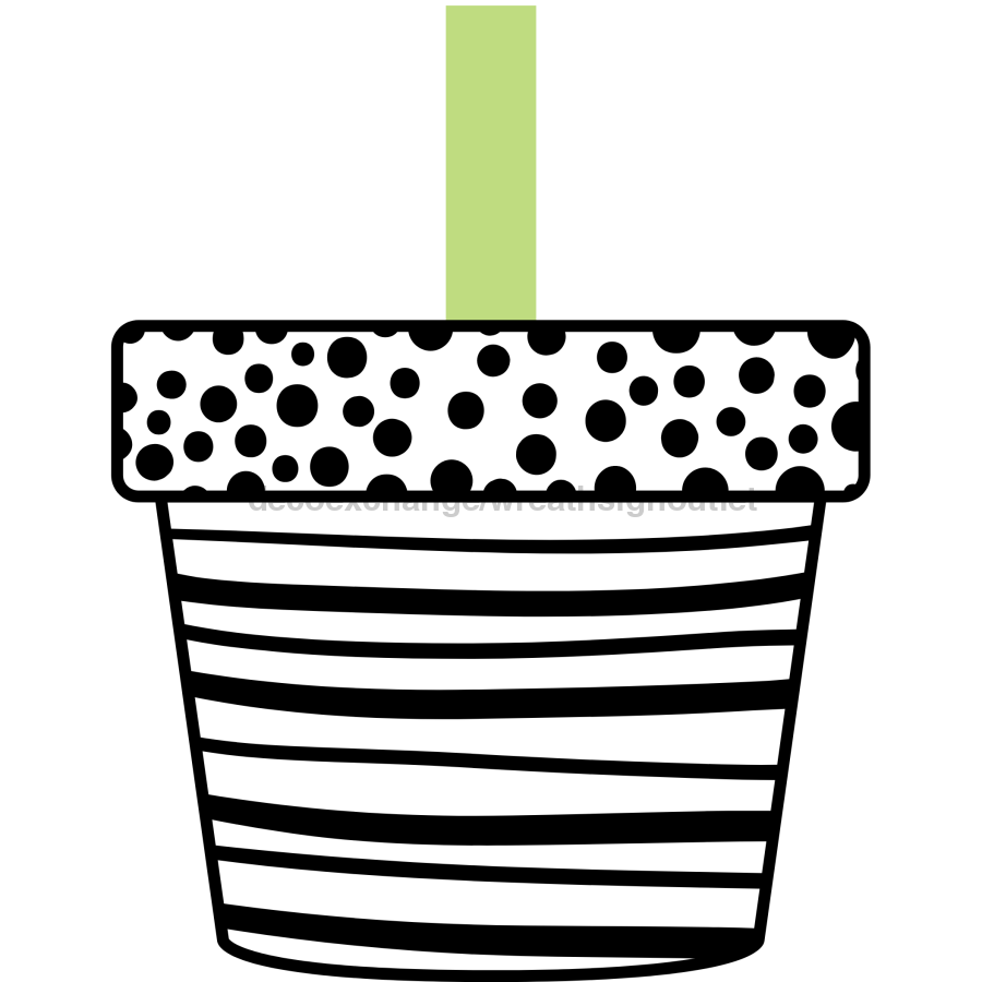 Accesorio para corona de flores, letrero de madera con forma de maceta, DECOE-W-90032, colgador para puerta de 19"