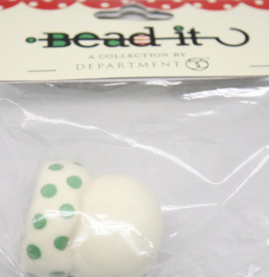 Bead It - Bead Body White With Green Dots - Tampa Home & Garden Store