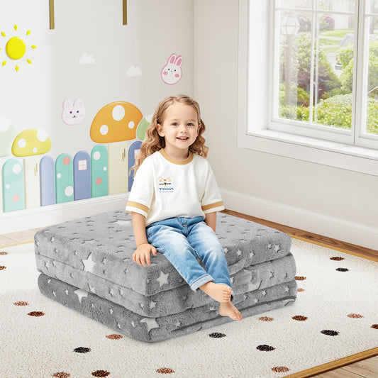 Foldable Floor Mattress for Kids with Washable Flannel Cover - Tampa Home & Garden Store