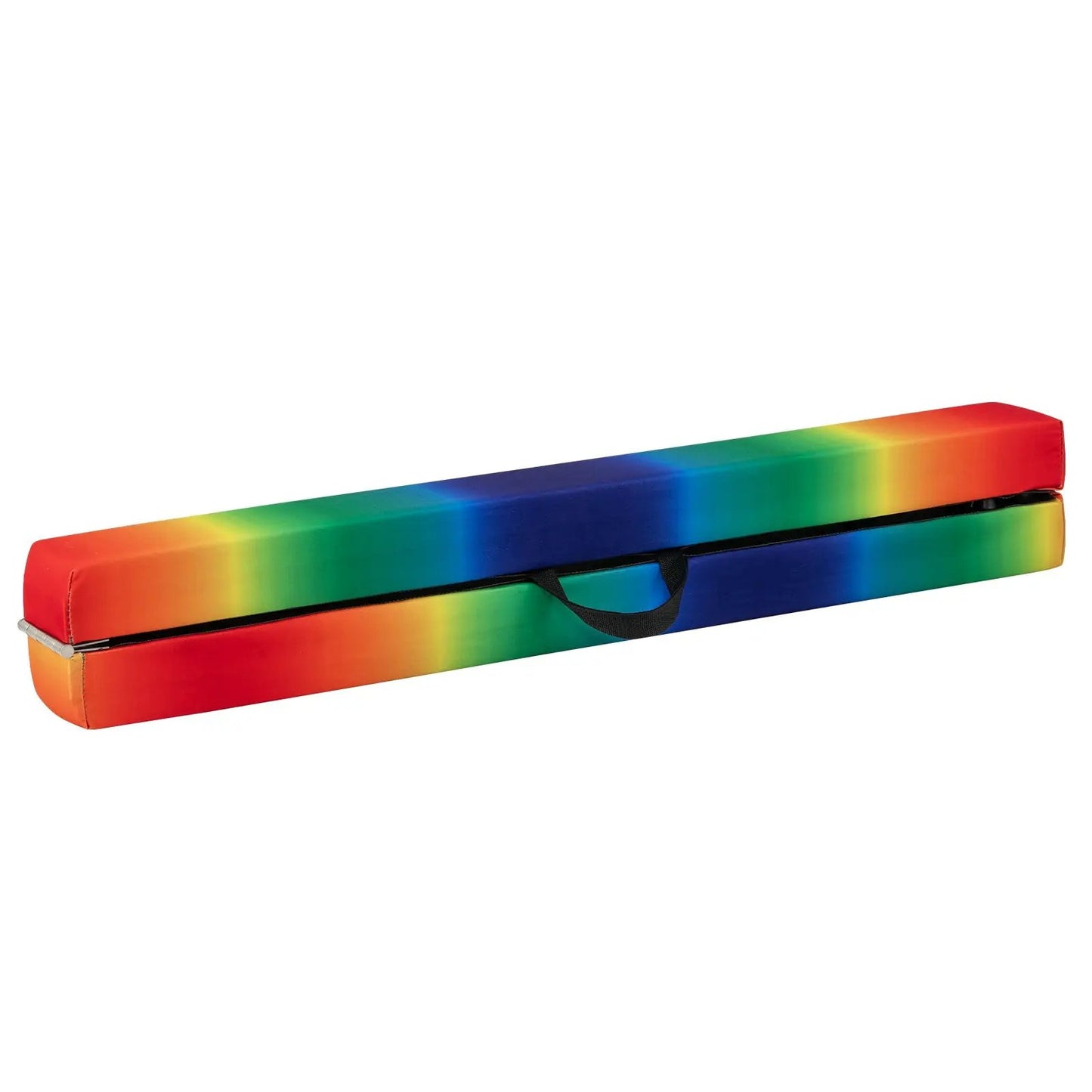 Rainbow two-section foldable gymnastics balance beam mat with carrying handle on Tampa Home & Garden Store