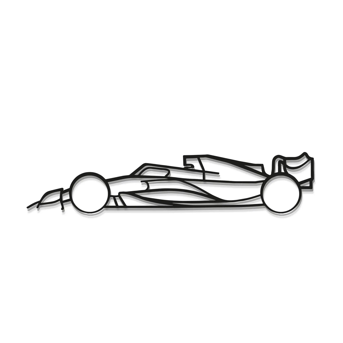 Formula 1 2022 metal car wall art outline, black line drawing, Modello Turbo decor on Tampa Home & Garden Store