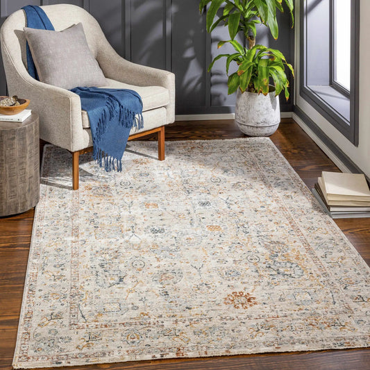 Forth Luxe Rug in light beige with pattern by Boutique Rugs on Tampa Home & Garden Store
