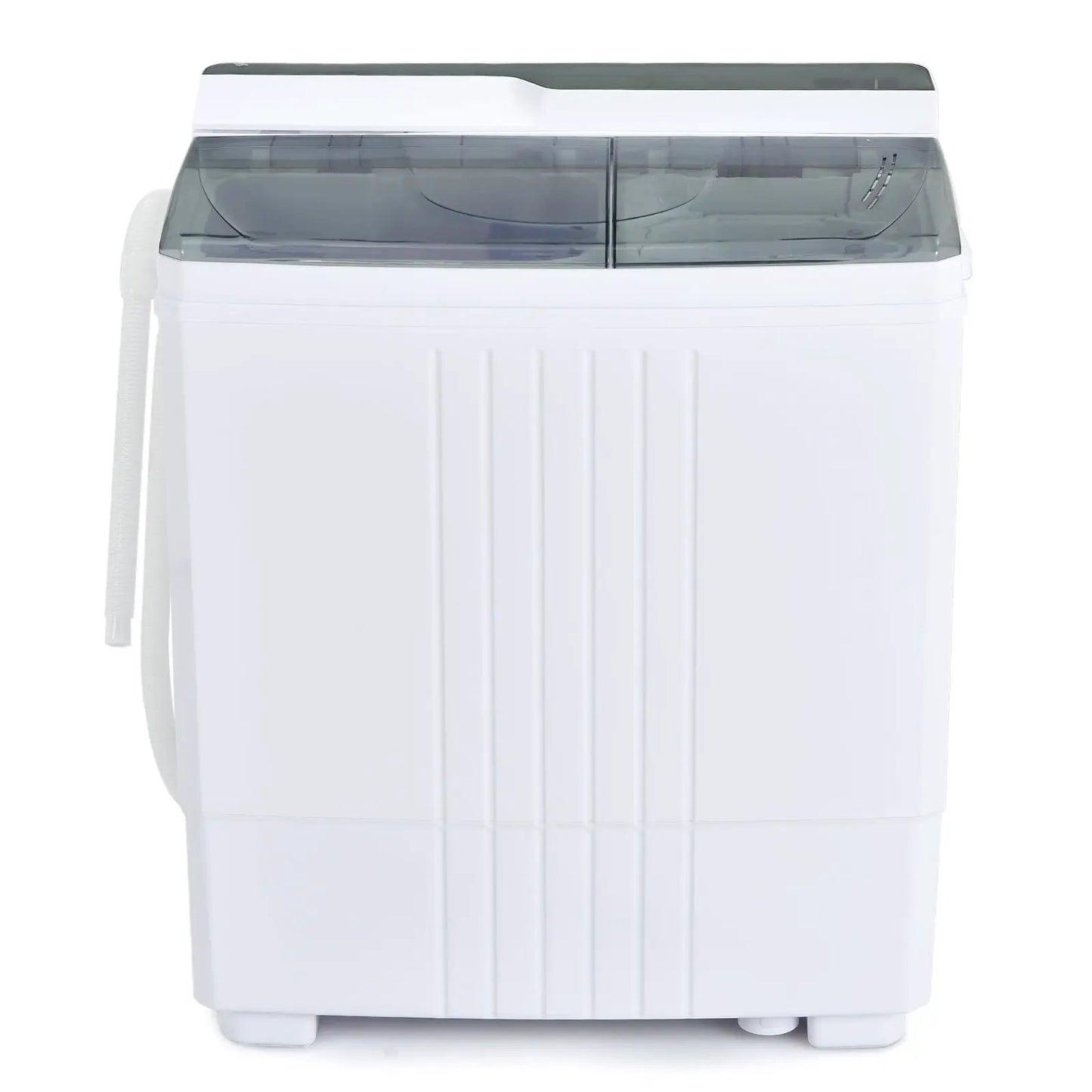 Twin Tub Portable Washing Machine with Timer Control and Drain Pump for Apartment-Gray - Tampa Home & Garden Store