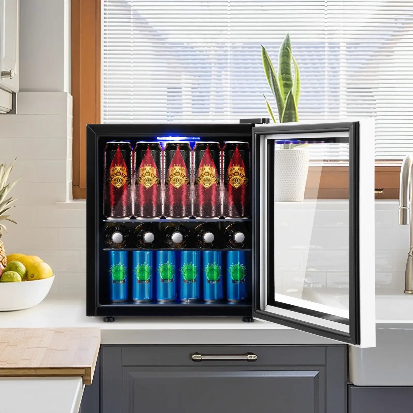 60 Can Beverage Mini Refrigerator with Glass Door - Tampa Home & Garden Store