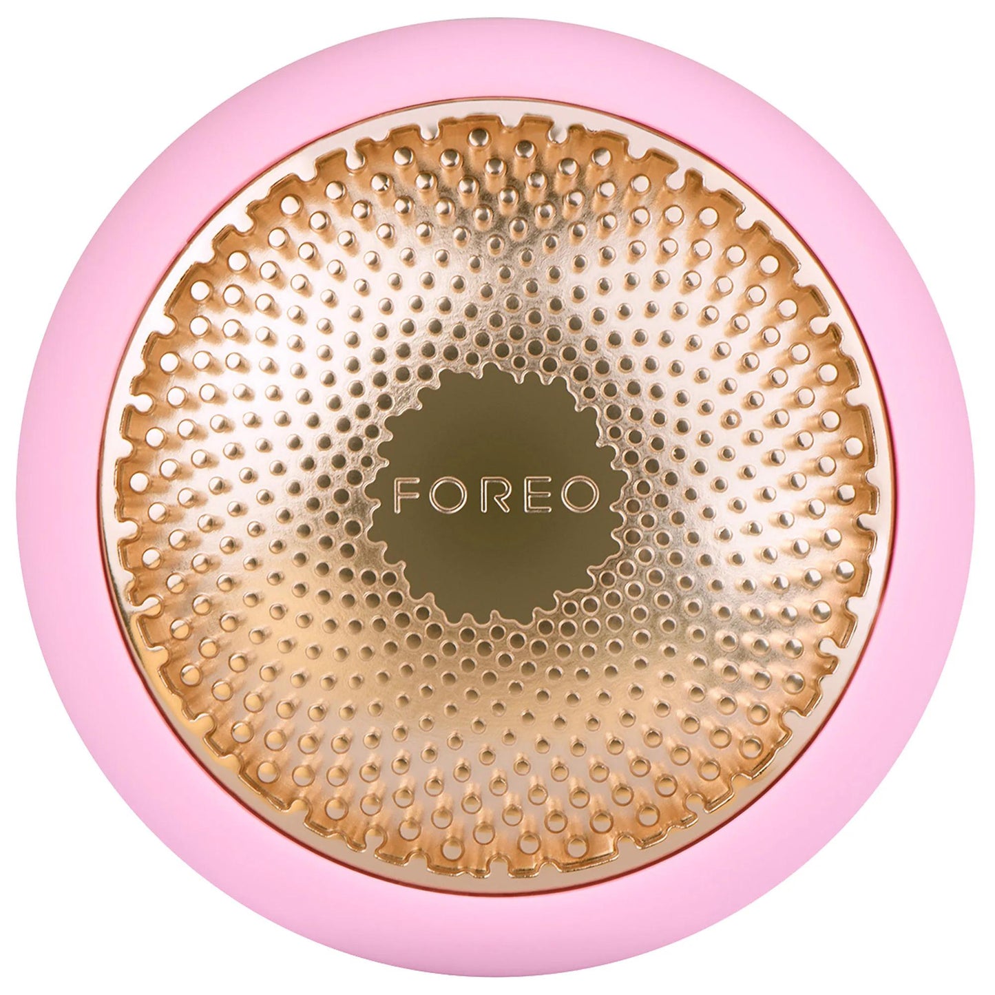 FOREO UFO 2 facial device with pink outer ring and gold textured plate on Tampa Home & Garden Store