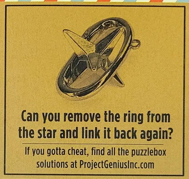 Holiday Puzzlebox Star of Wonder yellow ring puzzle by The Country Christmas Loft Tampa Store on Tampa Home & Garden Store