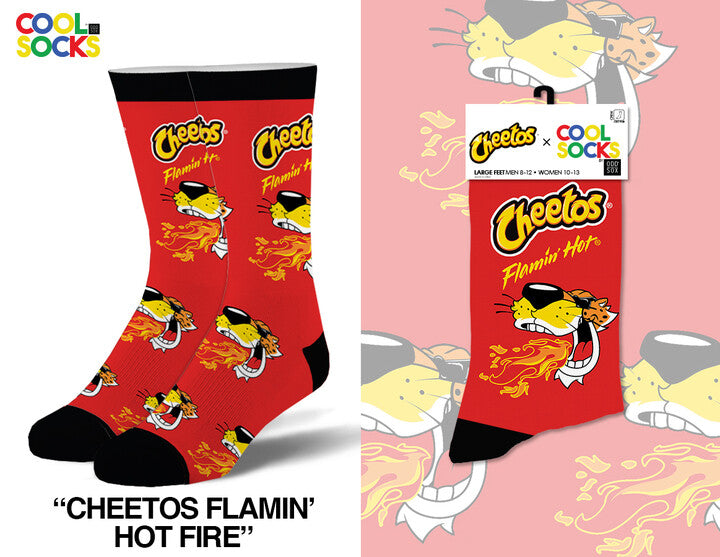Cheetos Flamin Hot Fire Crew Socks