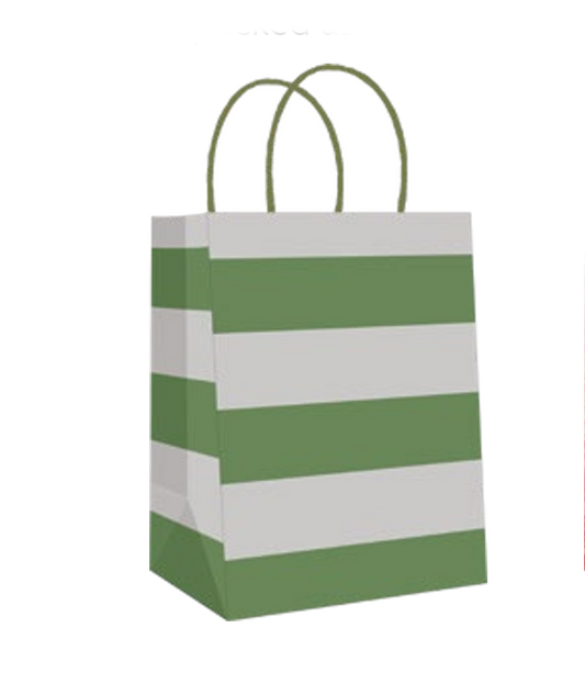Holiday Medium Kraft Gift Bag by The Country Christmas Loft with green handles on Tampa Home & Garden Store