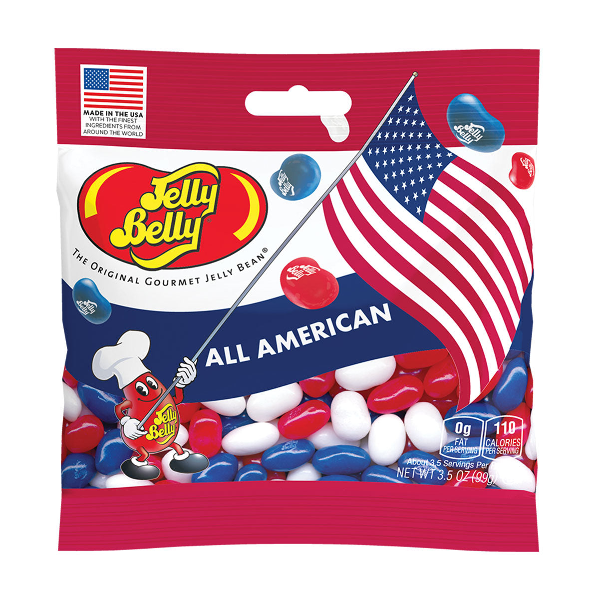 Mélange de bonbons gélifiés Jelly Belly All American 3,5 oz