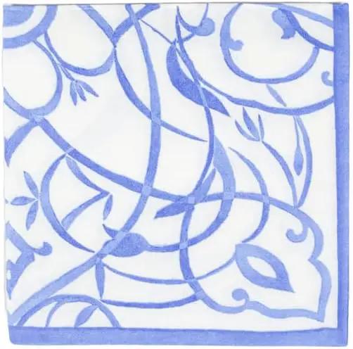 Algarve Ceramic Blue Cocktail Napkins with blue vine pattern and white background on Tampa Home & Garden Store