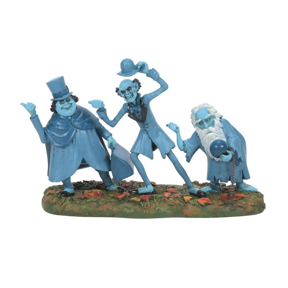 Beware of Hitchhiking Ghosts trio blue, Halloween figurines by Country Christmas Loft on Tampa Home & Garden Store