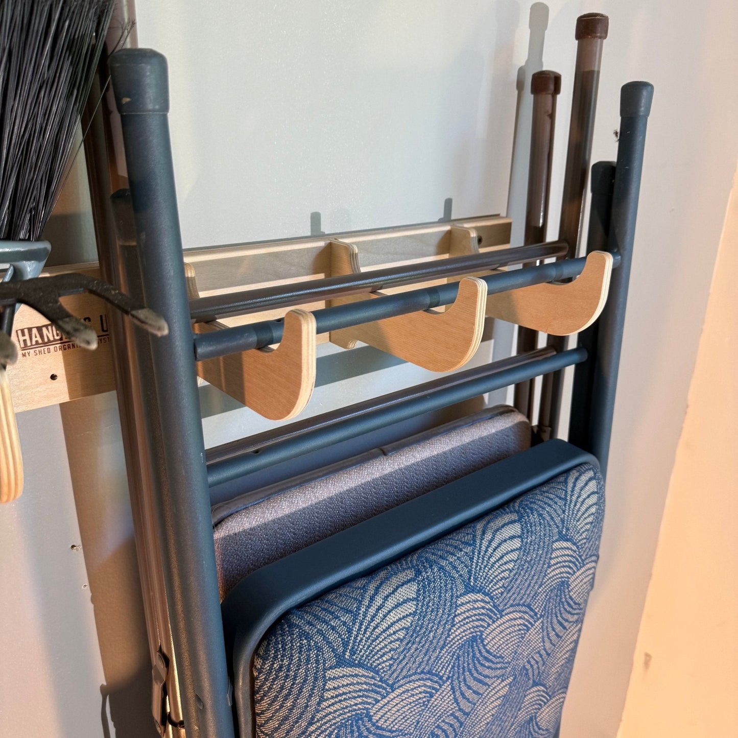 Support mural pour outils de garage robuste – Barres de rangement pour outils de jardin