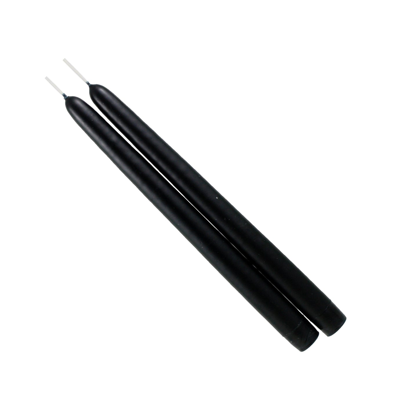Mole Hollow Taper Candles, solid black pair, 2-pack by The Country Christmas Loft on Tampa Home & Garden Store