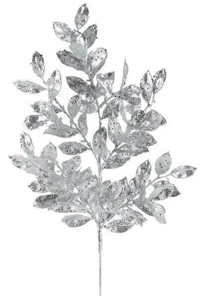 Silver Glitter Smilax Spray 22in glitter leaves holiday decor The Country Christmas Loft on Tampa Home & Garden Store