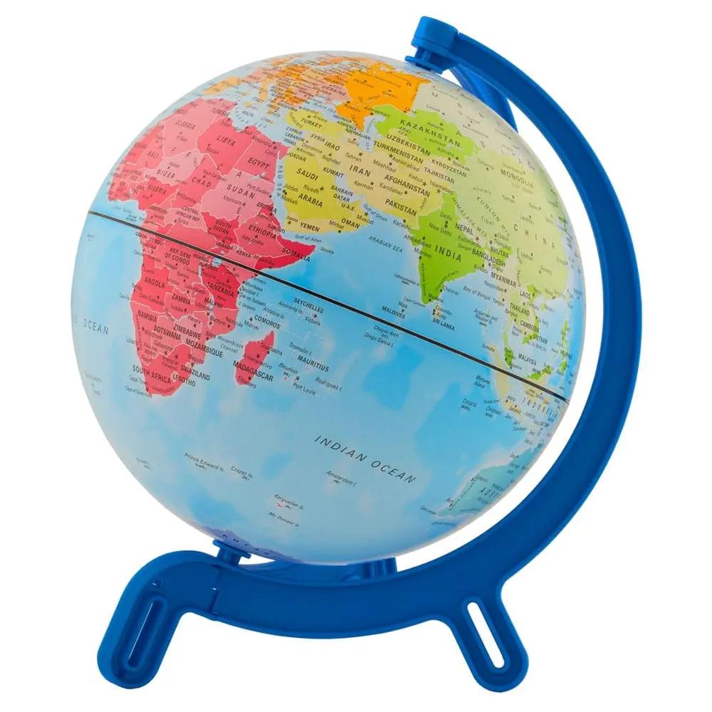 Giacomino Political Globe for Kids Education globe with blue plastic stand and colorful map on Tampa Home & Garden Store