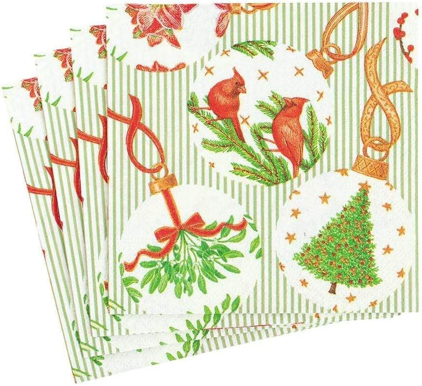 Serviettes de cocktail en papier à motifs botaniques