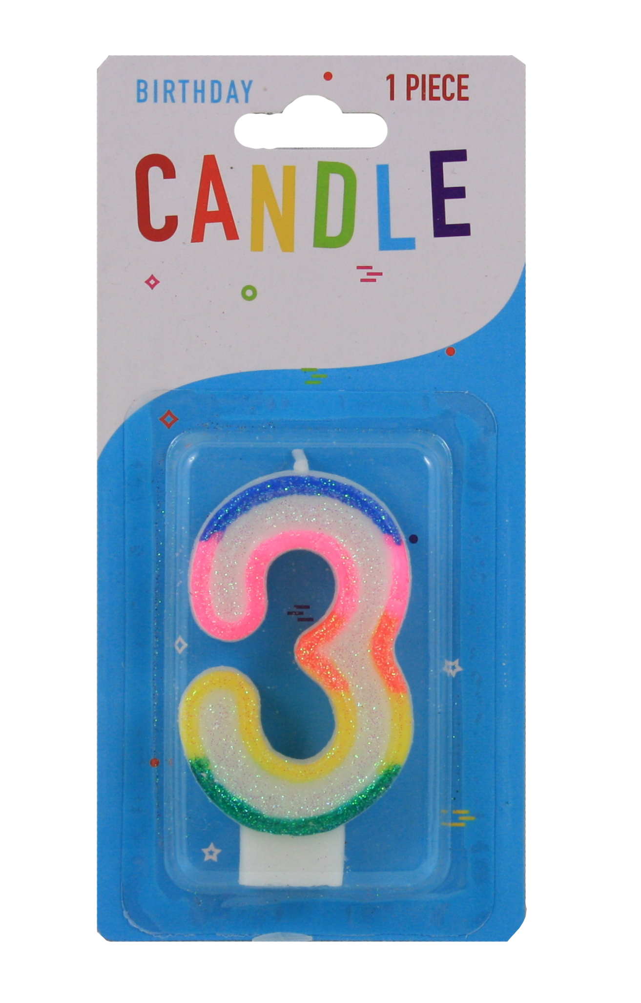Bougie d'anniversaire colorée - 3