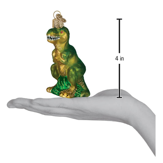 T-Rex Glass Ornament - Tampa Home & Garden Store