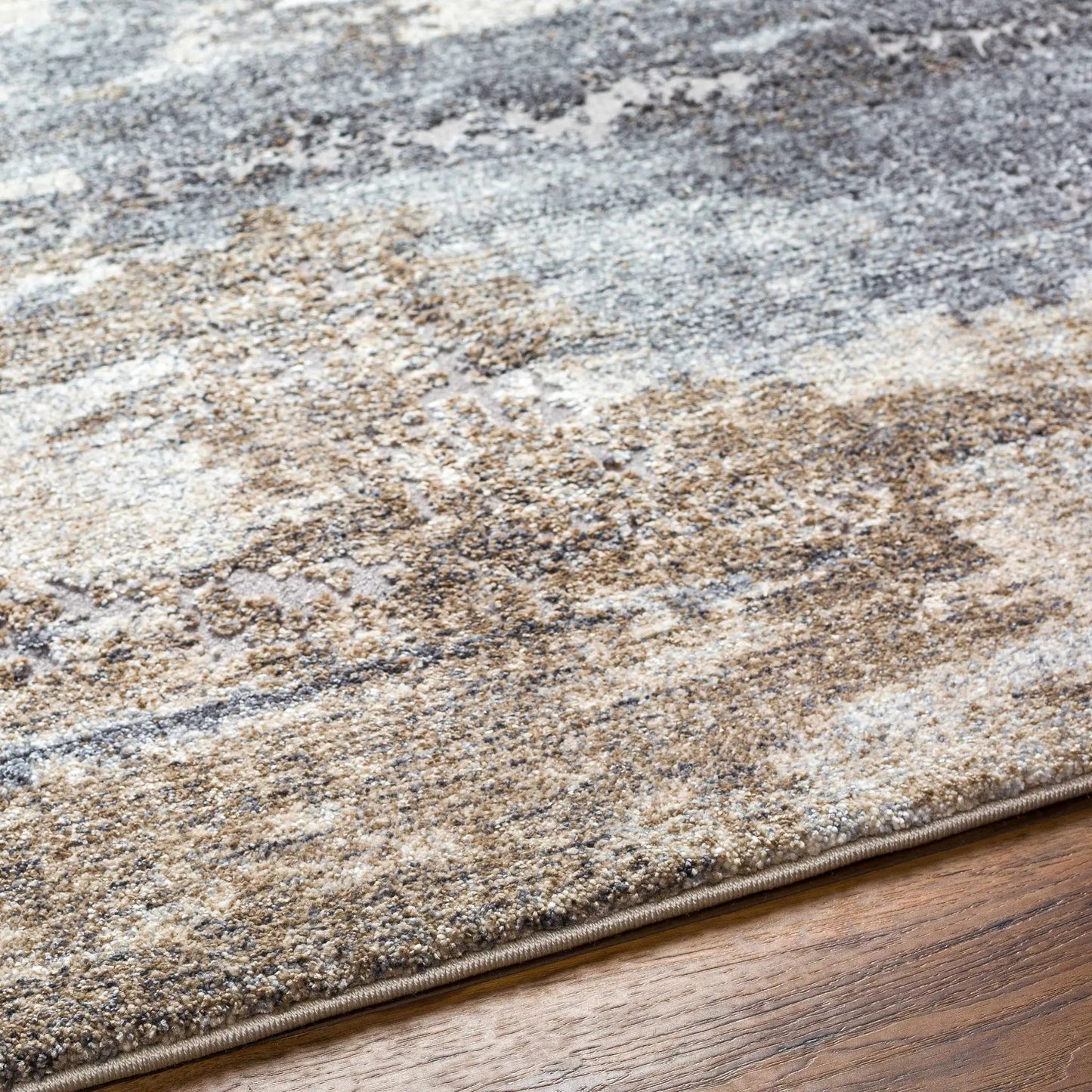Gonen Thick Luxe Contemporary Rug by Boutique Rugs, gray beige taupe textured pile on Tampa Home & Garden Store