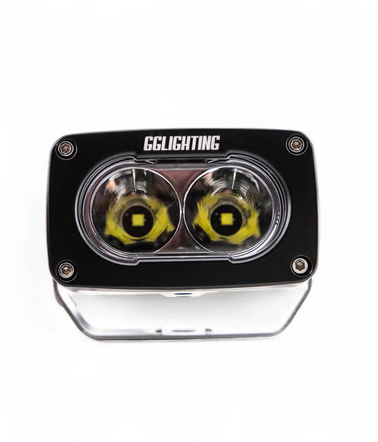 GP10 Spot Offroad LED Pod twin 10W LEDs in black housing with dual round lenses GGLighting on Tampa Home & Garden Store