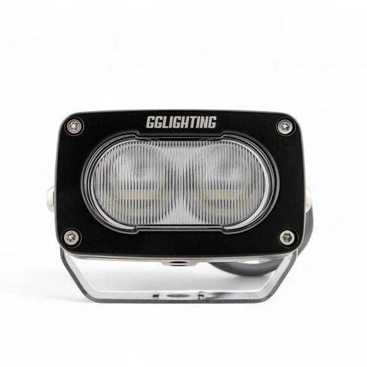 GGLighting GP10 dual color white/amber pod in black housing with mounting bracket on Tampa Home & Garden Store