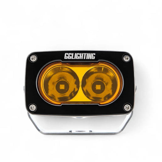 GP10 Spot Offroad LED Pod Amber Light by GGLighting with dual amber LEDs and chrome mount on Tampa Home & Garden Store