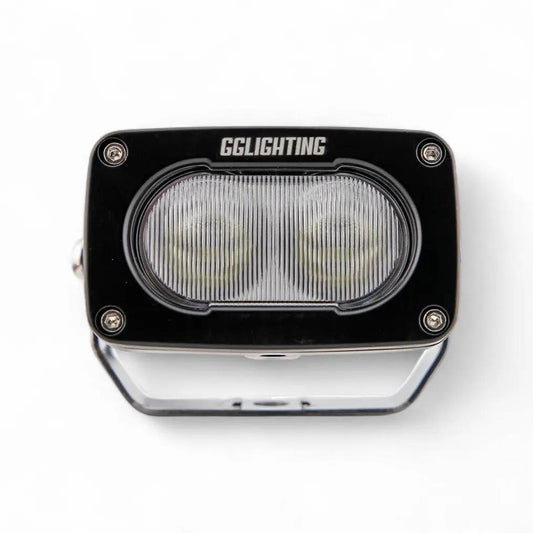 GP10 Flood Offroad LED Pod by GGLighting in black housing with mounting bracket on Tampa Home & Garden Store