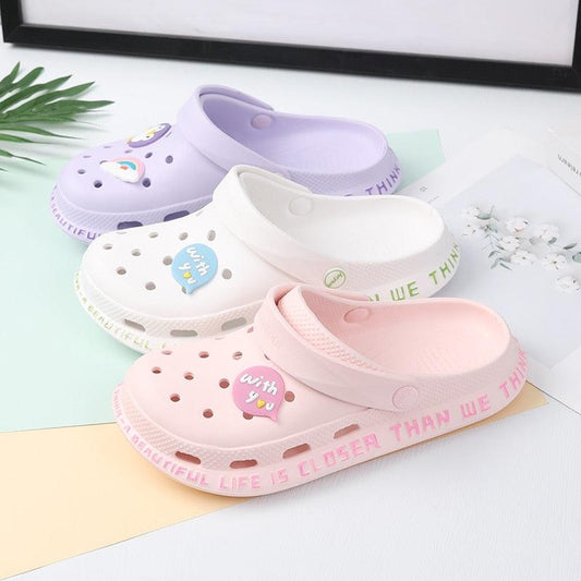Stevvex garden slippers four pastel slip-on rubber clogs with holes for quick-dry comfort on Tampa Home & Garden Store