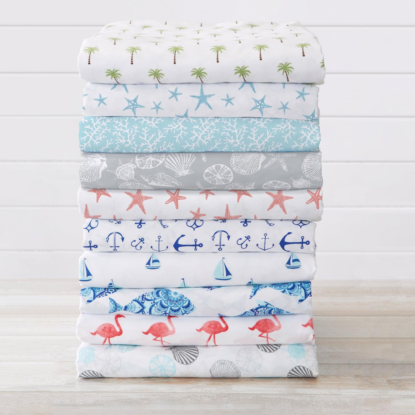 Lightweight Coastal Printed Sheet Set and Covers