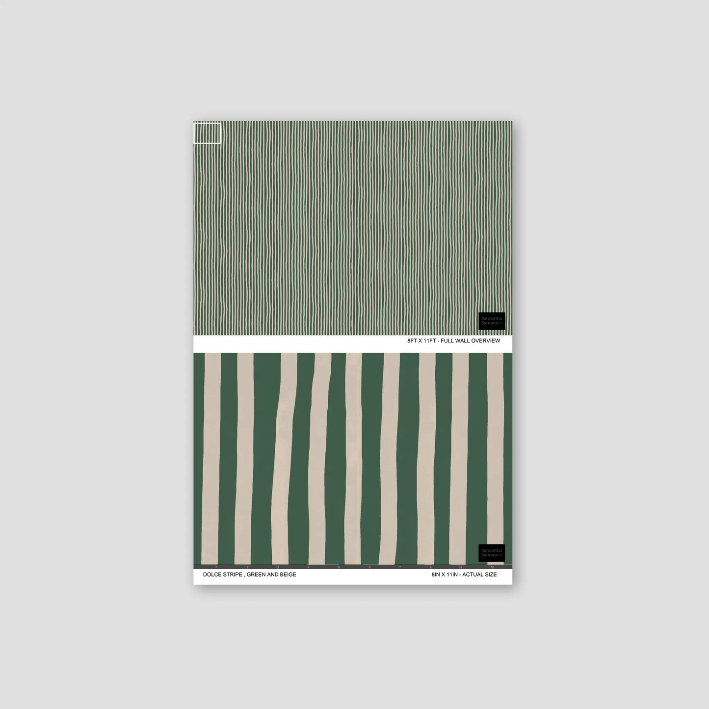 Dolce Stripe Wallpaper green beige; stripes two patterns Samantha Santana Creative Tampa Store on Tampa Home & Garden Store