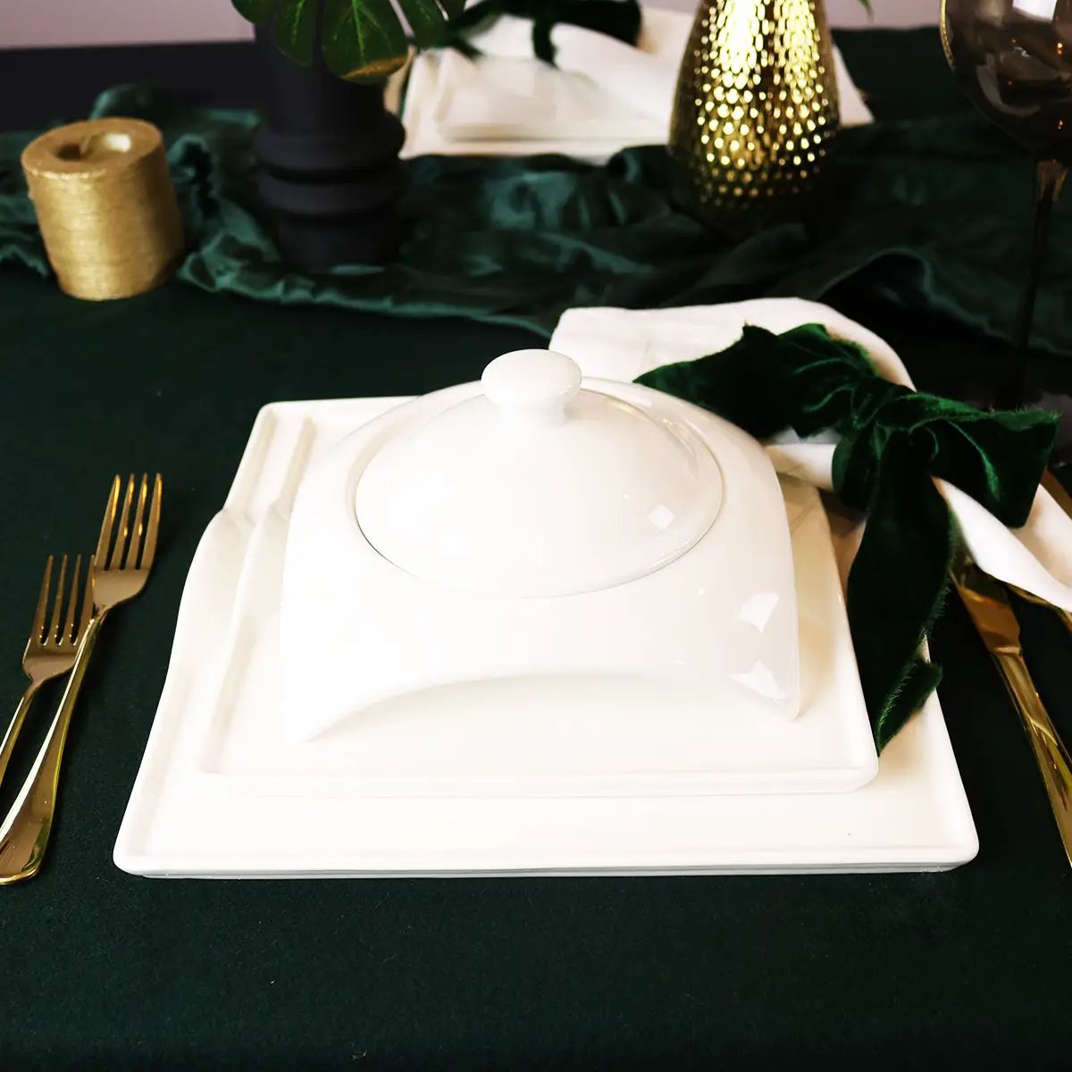 Square Porcelain Dinnerware Set - Tampa Home & Garden Store