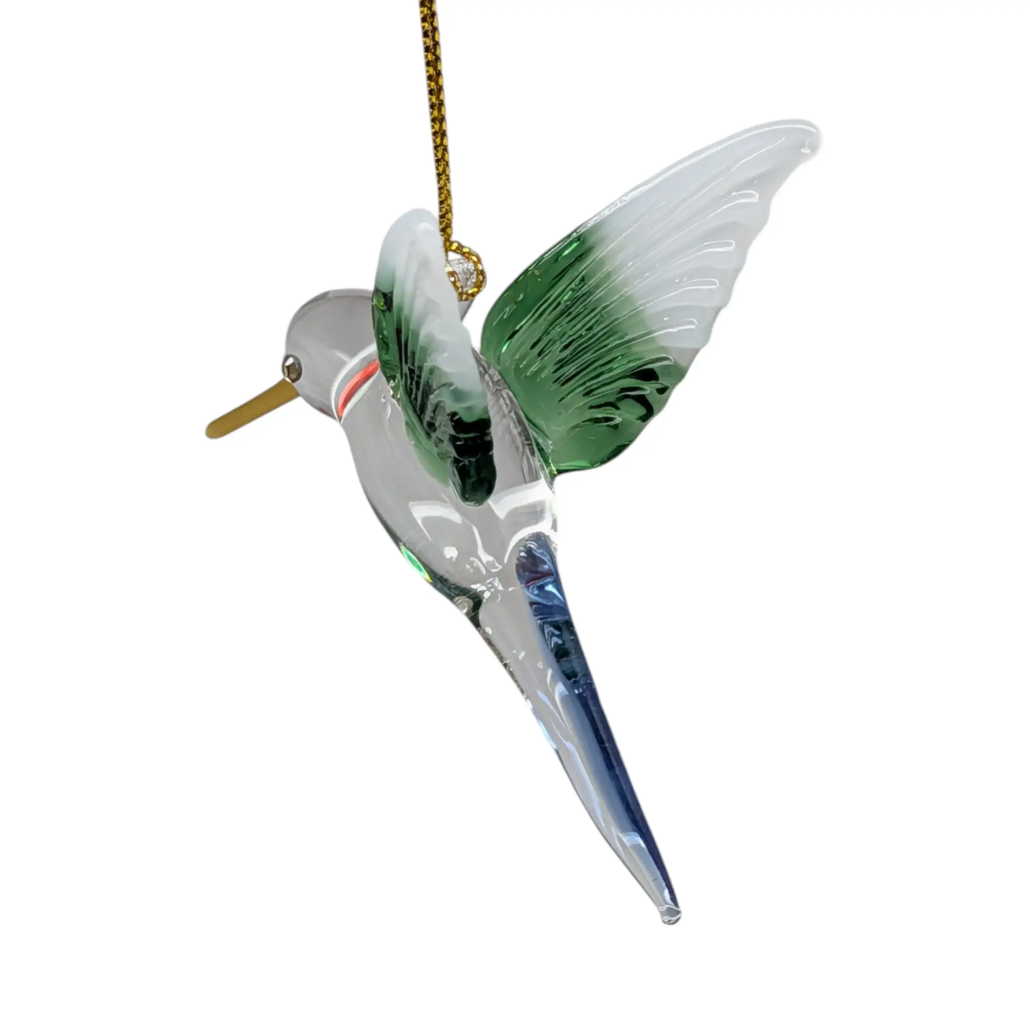 Feeding Hummingbird Glass Ornament Green Wing by The Country Christmas Loft, Egyptian Glass Christmas Ornament on Tampa Home & Garden Store