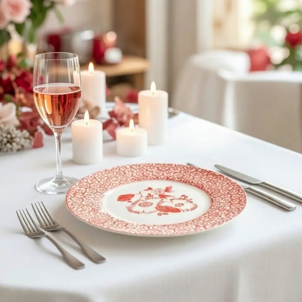 Coral patterened Accent Plate - Set of 4 - Tampa Home & Garden Store