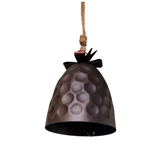 Hammered Metal Bell with Bow - - Tampa Home & Garden Store