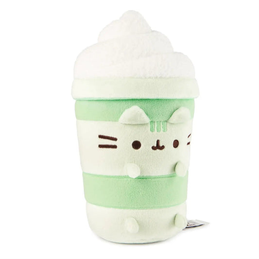 Pusheen Matcha Latte Sip plush toy in pastel green and white with whipped cream top on Tampa Home & Garden Store