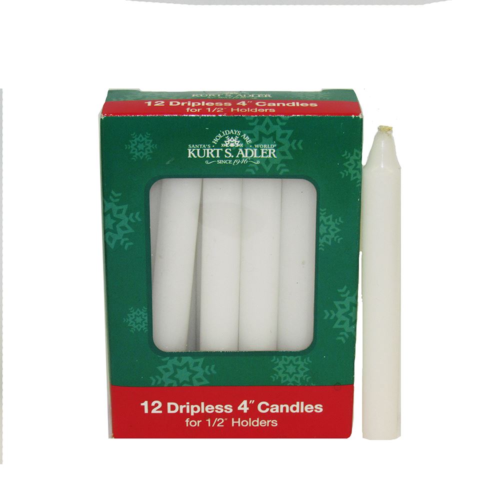 Vela blanca antigoteo para campanas Glockenspell - Caja de 12 piezas