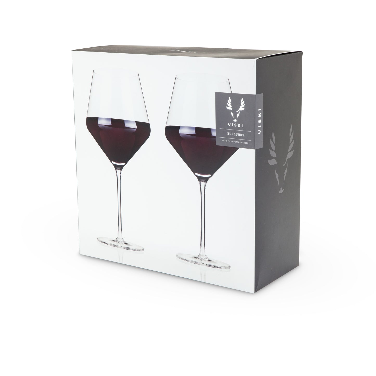 Raye Angled Crystal Burgundy Glasses Pair