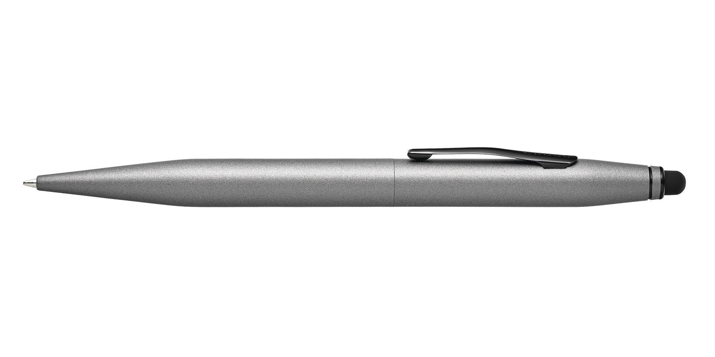 Tech2 Titanium Gray dual-function pen by A.T. Cross with metallic body and black clip on Tampa Home & Garden Store