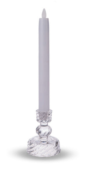 Porte-bougie conique en verre tourbillonnant - 11,4 cm