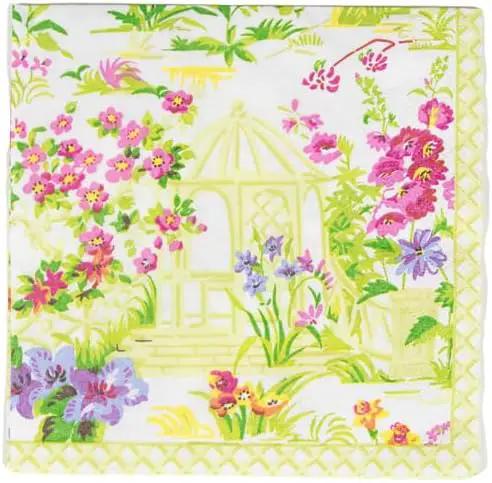 Wedding Gazebo Lunch Napkins, The Country Christmas Loft, floral gazebo print on paper napkins on Tampa Home & Garden Store