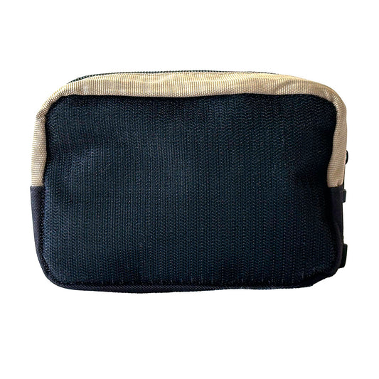 RiPouch Velcro Bag Half 4x6 navy fabric with tan zipper trim by Flatirons Overland on Tampa Home & Garden Store
