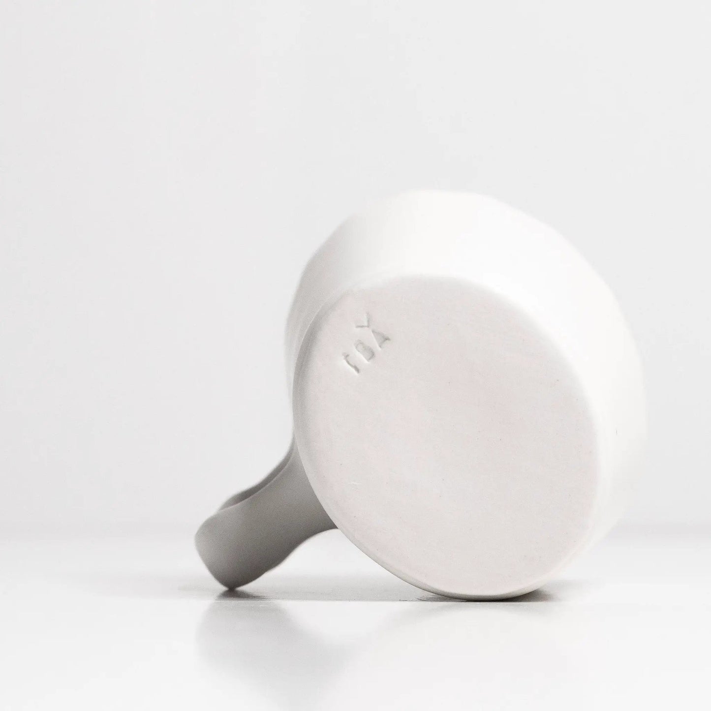 Handmade porcelain doubleshot espresso cup by Ember Collective, white ceramic on Tampa Home & Garden Store