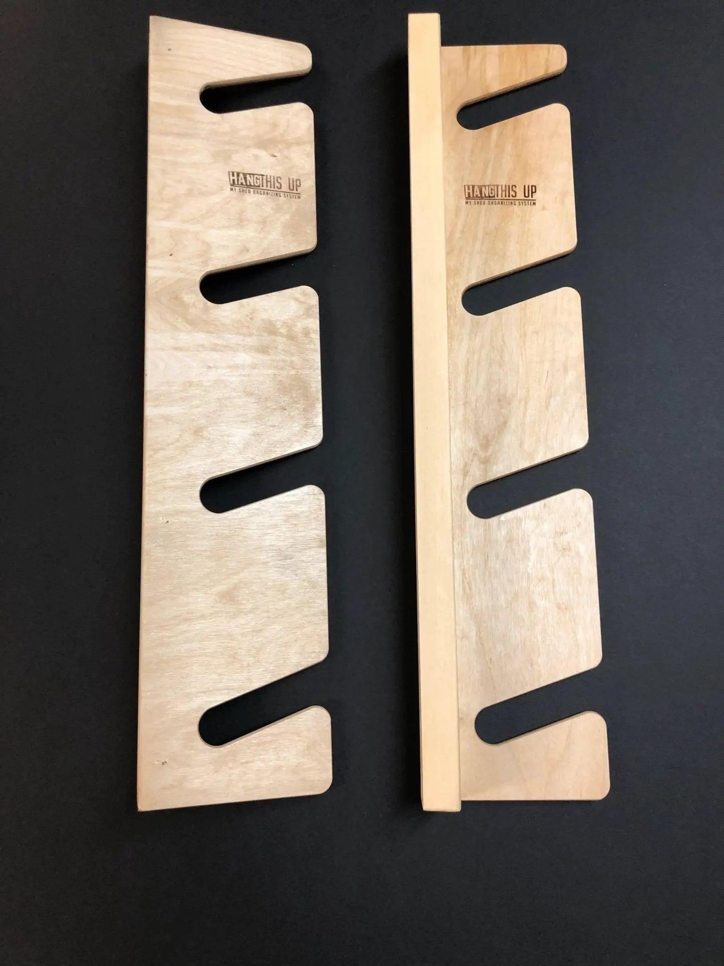 HangThis Up 26in wooden skateboard organizer rack holds 4 boards, natural finish on Tampa Home & Garden Store