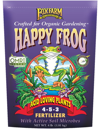 Happy Frog Dry Fertilizer 4-5-3 NPK with soil microbes for acid-loving plants FoxFarm on Tampa Home & Garden Store